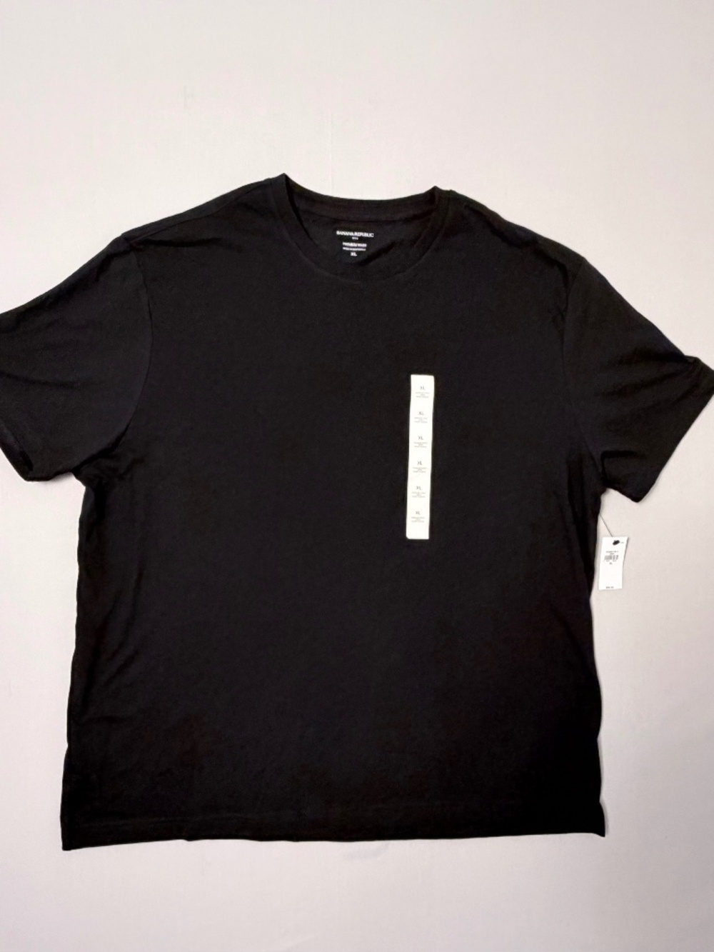 NWT Banana Republic Men's Premium Wash Crew T-Shirt, Black, XL